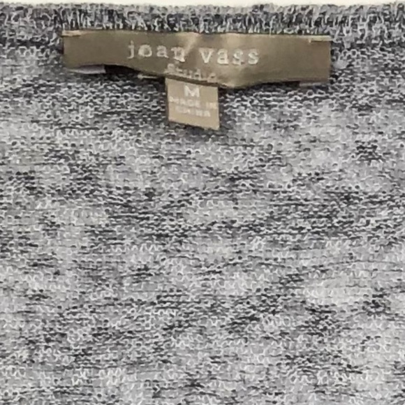 JOAN VASS M Dolman Sleeve Zip V-Neck Sweater Blue - Picture 7 of 7